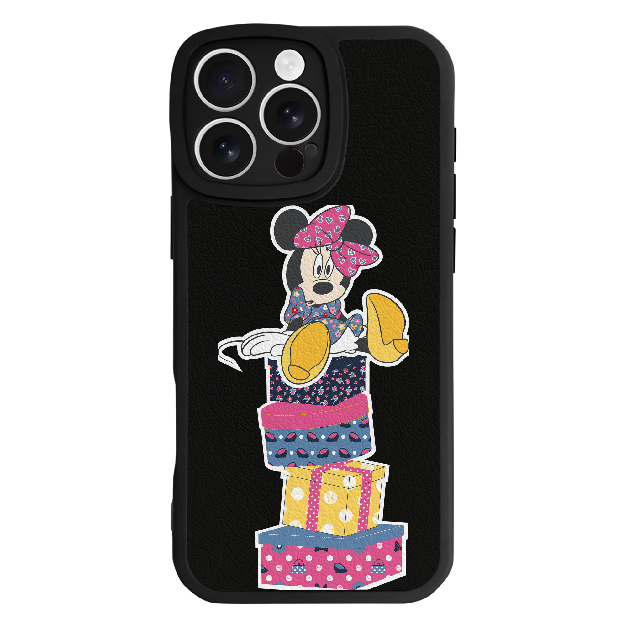 （画像用） ミッキーマウス Mickey Mouse 【iPhone 16シリーズ対応】シリコンスマホケース（レザー調） 材質：シリコン